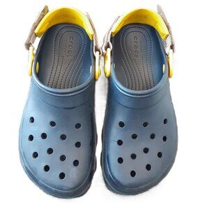 CROCS Unisex Men 7 Woman 9 Black Yellow Adjustable Lightweight Ships FAST